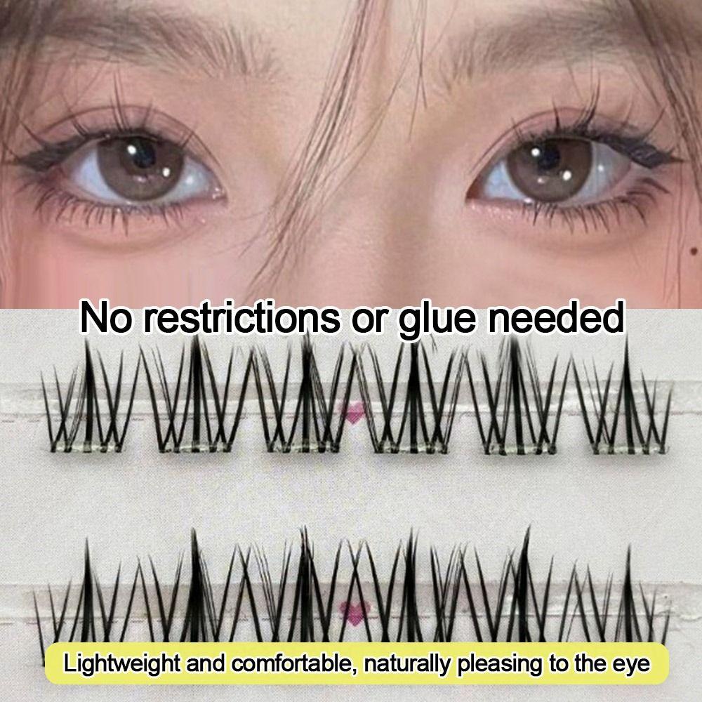 No Glue Cluster Lashes 6 Rows Individual Lashes High Quality Soft Idol Lash Clusters