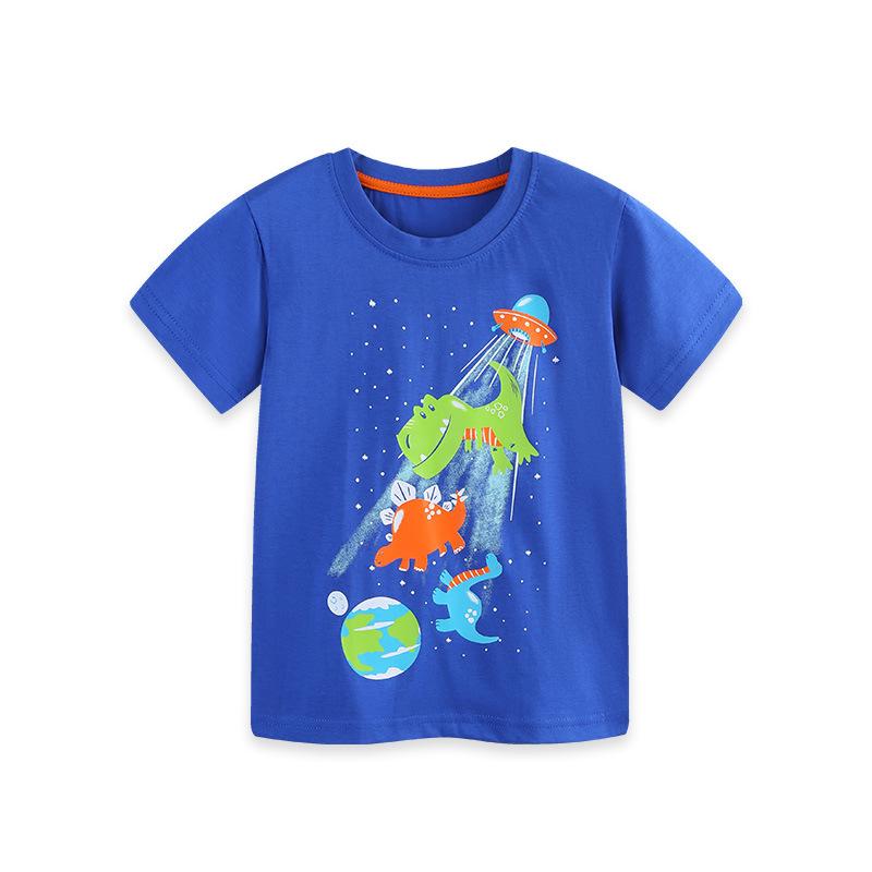 New summer boys  short-sleeved T-shirt pullover with dinosaur print 100