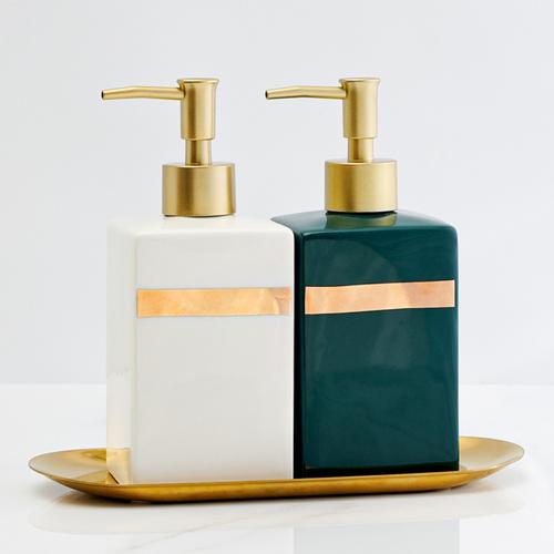 Bathroom Hand Sanitizer Soap Dispenser Gold Press Ceramic Lotion Bottle Hand Sanitizer Dispenser Bottle Bathroom Accessories