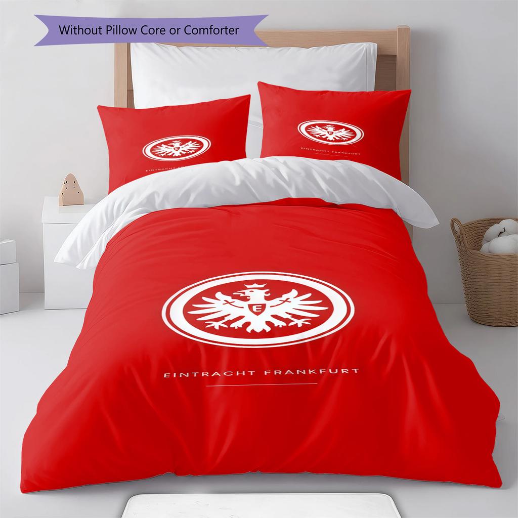 Eintracht Frankfurt  Pattern Bedding Quilt Set Quilt Cover Pillowcase Home Decoration Birthday Gift (1 * duvet cover + 2 * pillowcase, without core)