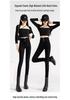 High-Waisted Black Slimming Leggings for Women - Spring 2026 Slim-Fit Pencil Style, Elastic, Tight-Fitting.