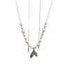 French Temperament Pearl Fishtail Pull Necklace Women'S Light Luxury Niche High-End Clavicle Chain Neck Chain Accessories Choker