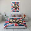 "Union Jack Crown Bedding Set" Bedding Duvet Cover Set Duvet Cover Pillowcases  (1 * Duvet Cover 2 * Pillowcases, Without Duvet Insert)