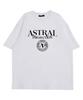 ASTRAL PROJECTION Lettering Logo Emblem Round Neck 15-Count Cotton Short Sleeve T-Shirt_White