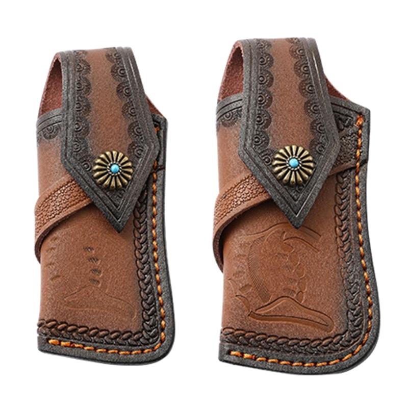 

Practical Leather Sheath Knife Scabbards Tool Leather Knife Protective Cover Bag for Hunting Convenient Storage Case X3UC