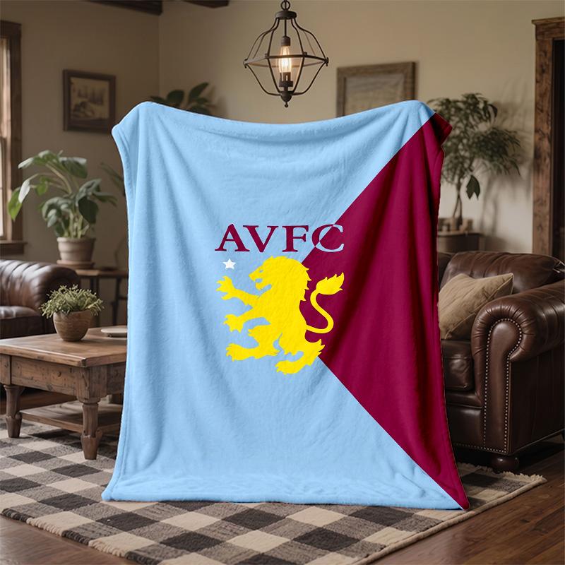 Aston Villa Football Print Flannel Blanket Soft Warm Sofa Bed Throw Blanket For Home Office Bedroom
