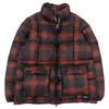 TAION Red Check Mountain Packable Volume Down Parka Jacket Men's Black Red M Jacket M Black / redUsed