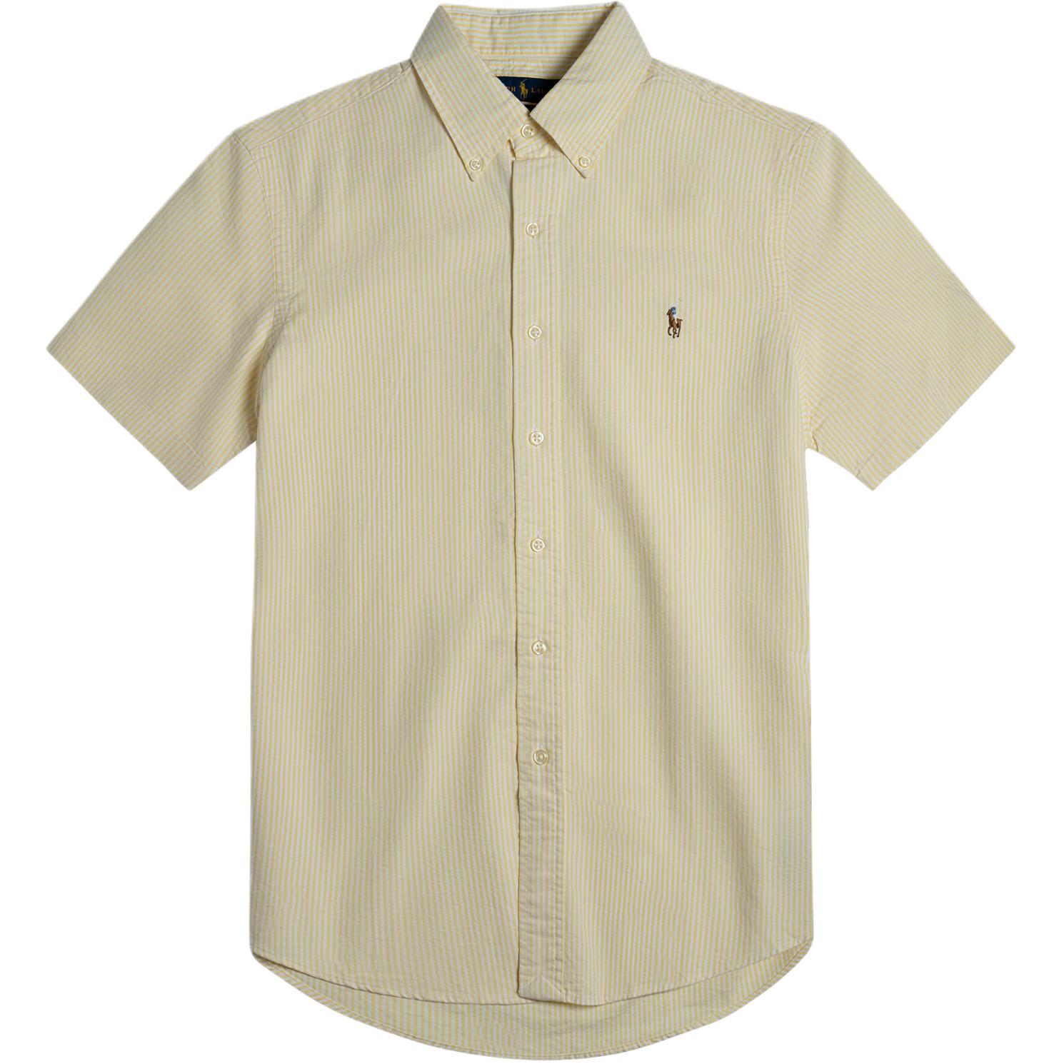 

Polo Ralph Lauren Рубашка Оксфорд в полоску с коротким рукавом Мужские рубашки 710802630-005 XL