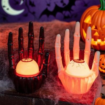 1-10PCS Spooky Halloween Decoration Prop Pumpkin Ghost Hand Light for Haunted House Atmosphere Setup Party Table Scene Ornament