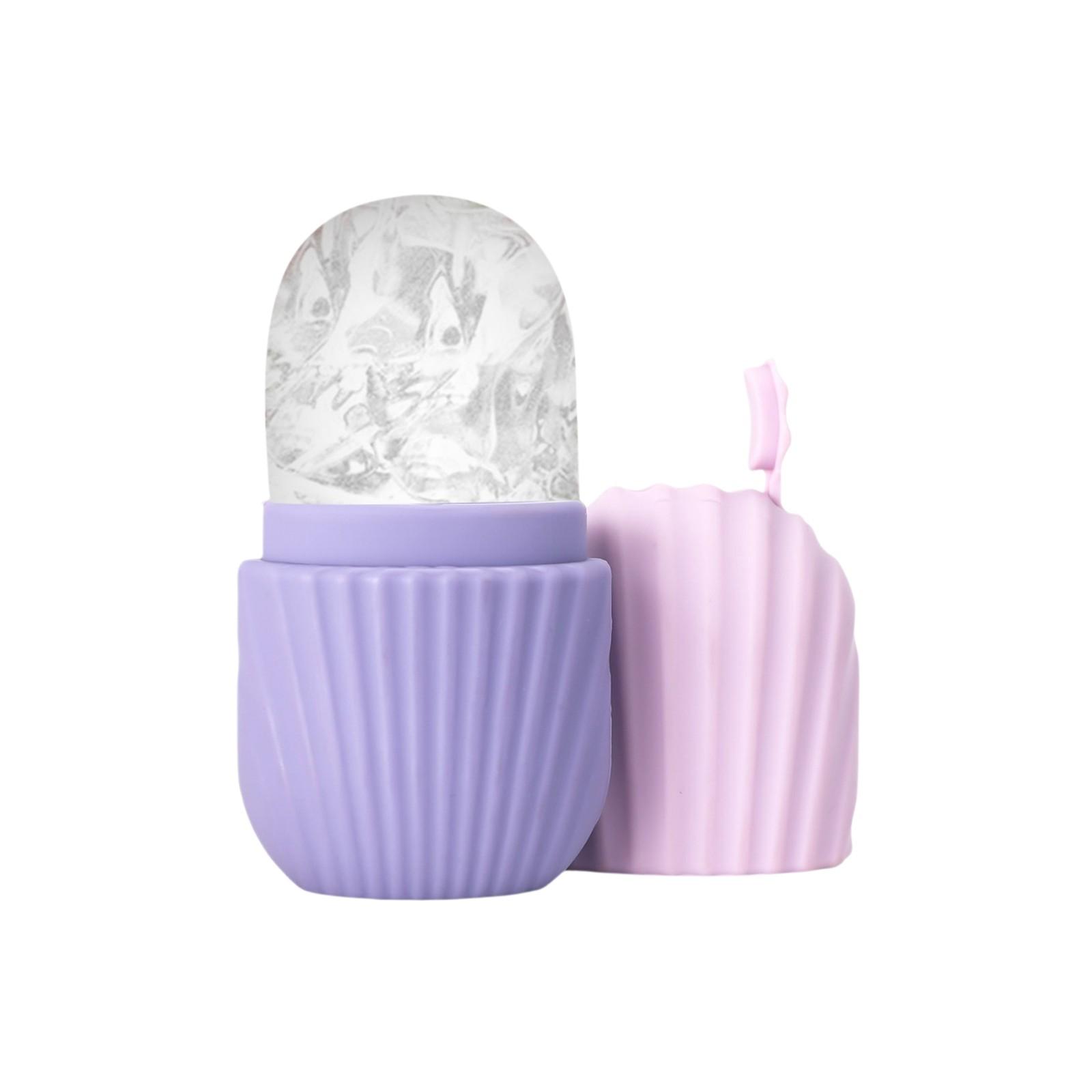 

Поднос для льда для лица, Массажный силиконовый поднос для льда Портативный уход для сужения пор лица Форма для льда One Size фиолетовый