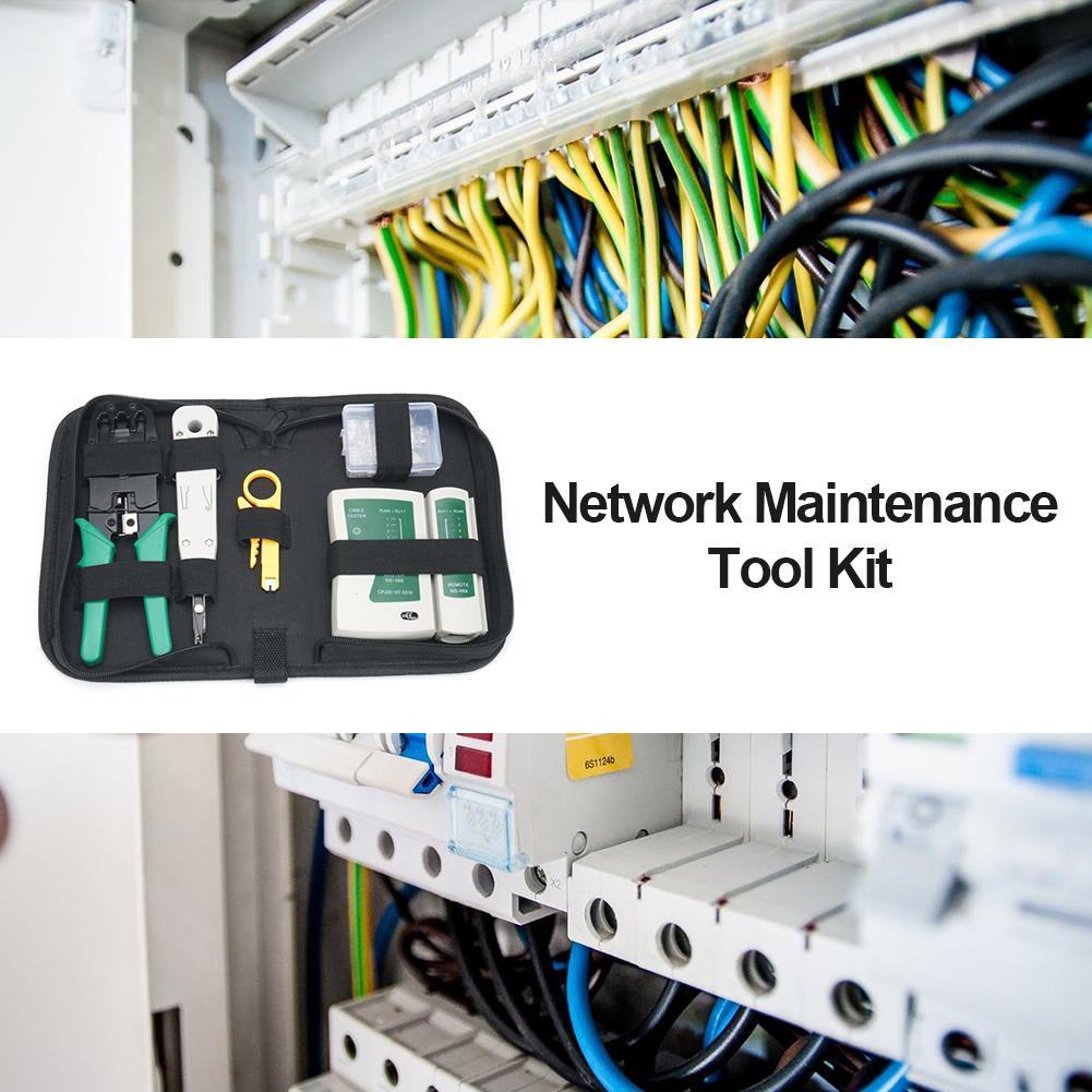 

8Pcs RJ45 Crimper Ethernet Network Cable LAN Tester Tool Kit Crimp Plier Stripper Crimper Crimping Tool Punch Down CHINA