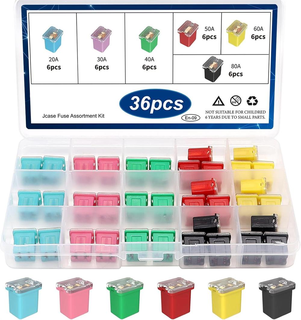 

36Pcs Low Profile Jcase Fuse Kit For Trucks Cars SUV
