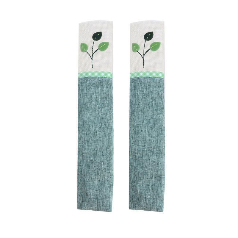 2Pcs Cotton Blend Refrigerator Handle Cover Practical Doorknob Door Handle Cover Double-Door Fridge Gloves Kitchen Tool