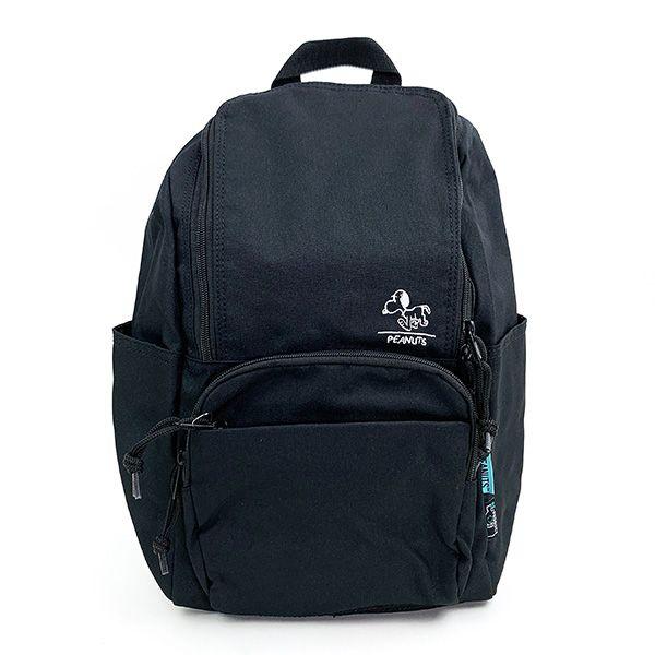 Snoopy Square Zip Backpack RE-PET Black Backpack Commuting Bag