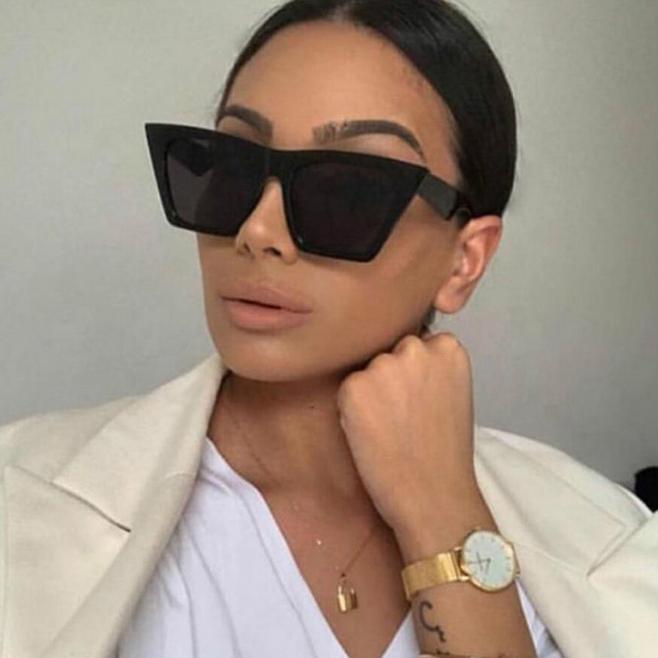 Twooo 113003 New Fashion Square Colorful Plastic Frame Women Sunglasses 2022