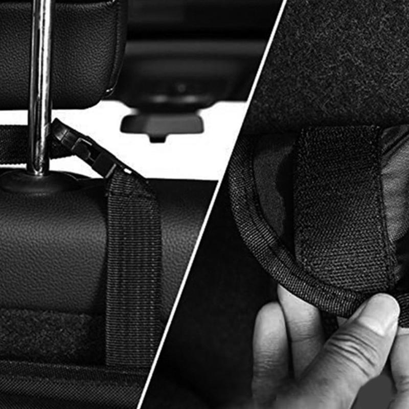 Waterproof Oxford Cloth Rear Seat Back Storage Bag with 4 Pockets Multiple Functional Auto Trunk Organizer for Car Interior