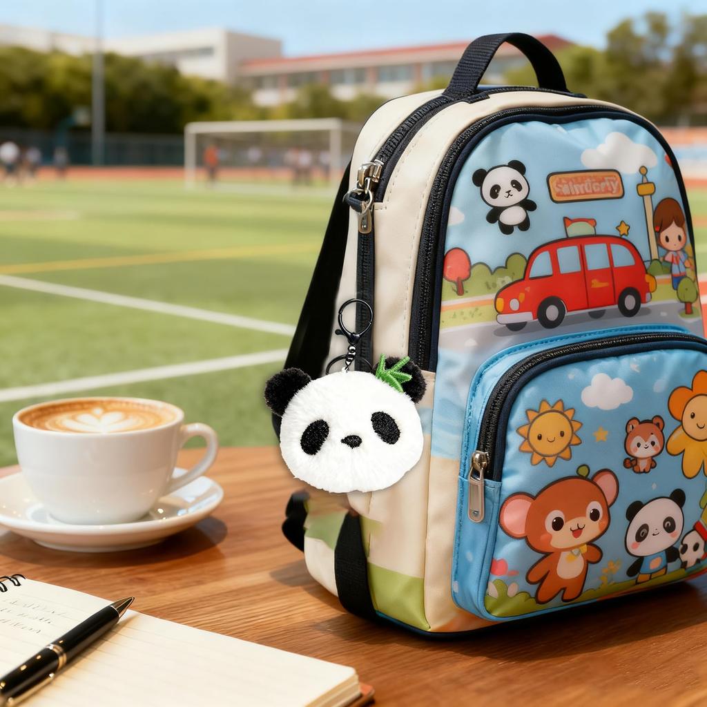 Akkerds Mini Mascot Holder Pom Panda Plush Toy