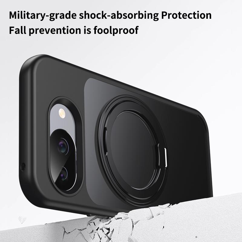 360 Rotating Kickstand Simple Business Magnetic Case for Google Pixel 10 Pro XL 9A 9 8 Comfortable Grip Shockproof Durable Cover