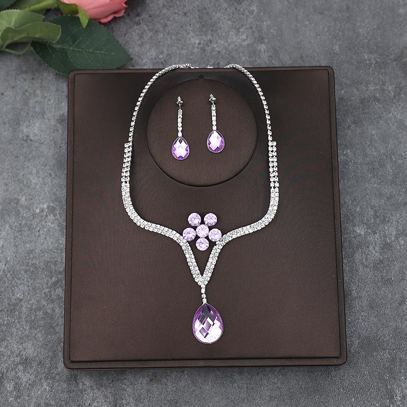Set di Collana e Orecchini alla Moda in Stile Coreano: Accessori Perfetti per Matrimonio Sposa