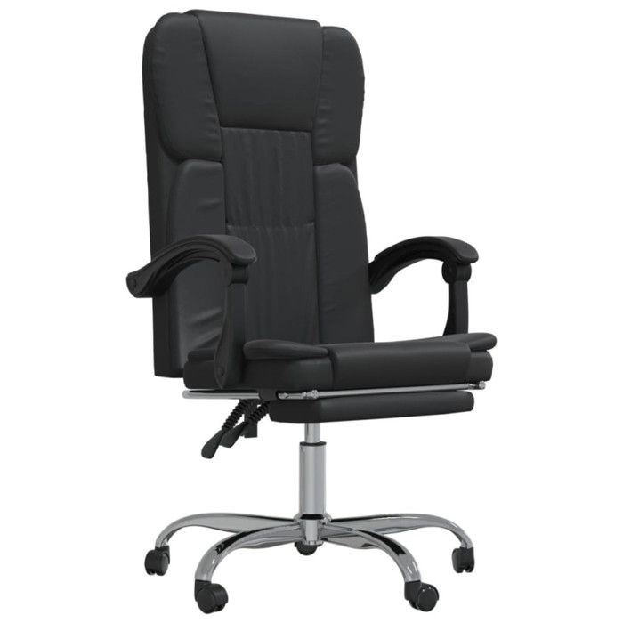VidaXL Fauteuil Inclinable de Bureau Siège Inclinable Chaise d'Ordinateur Dossier et Repose-pied Réglables Meuble de Bureau 349619