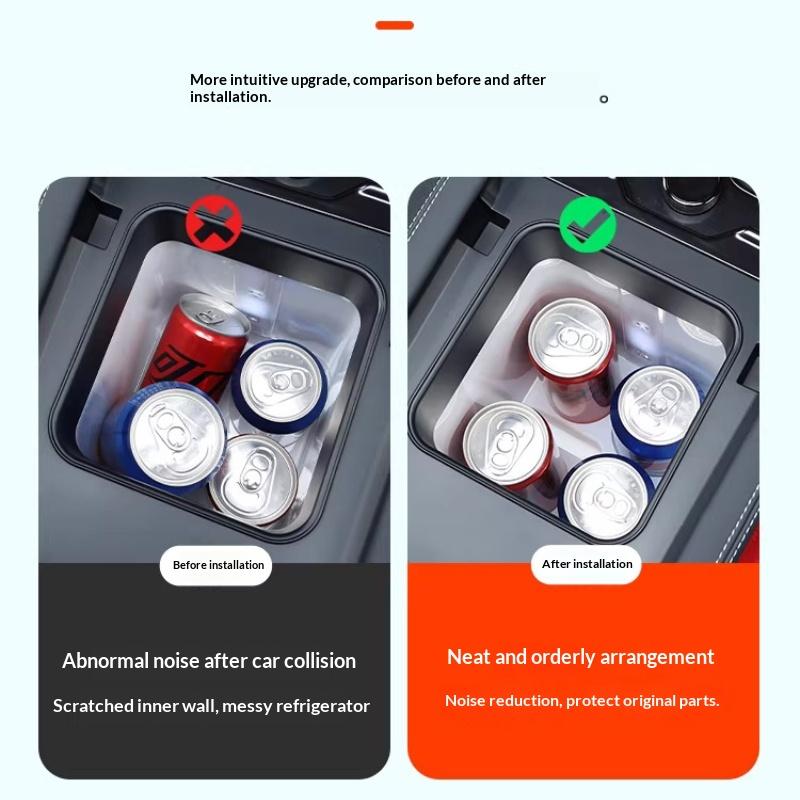 For BYD Leopard 5 Denza B5 Fangchengbao Bao5 Car Cup Holder Non-Slip Silicone Mat For Fridge Organizer