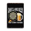 1pc Vintage Metal Tin Sign Retro Wall Art for Bar, Game Room, Pub - Humorous Home Decor for Darts Players & Beer Lovers