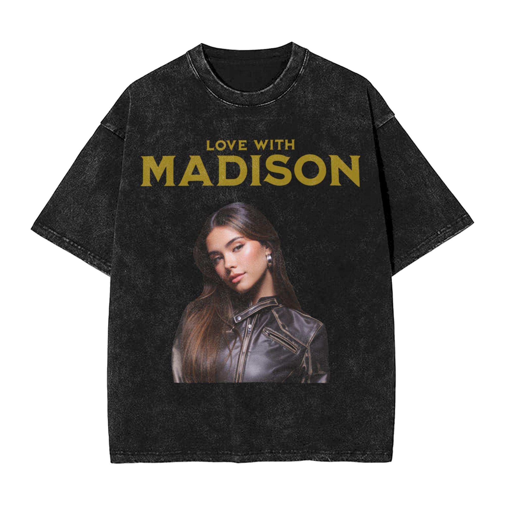 

Madison Beer the locket T Shirts Hip Hop Washed Short Sleeve Harajuku TShirts Vintage Unisex Women Streetwear Graphic Tees S