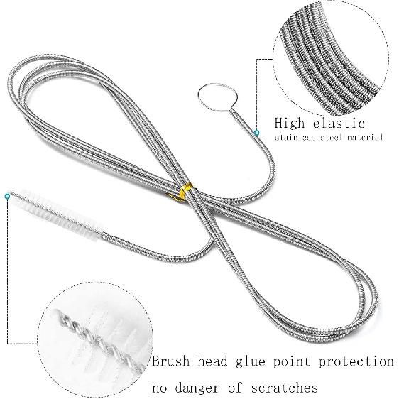 Long Wire Brush sunroof Drain Cleaning Tool for car and Fridge 60-inch X 2/5 inch