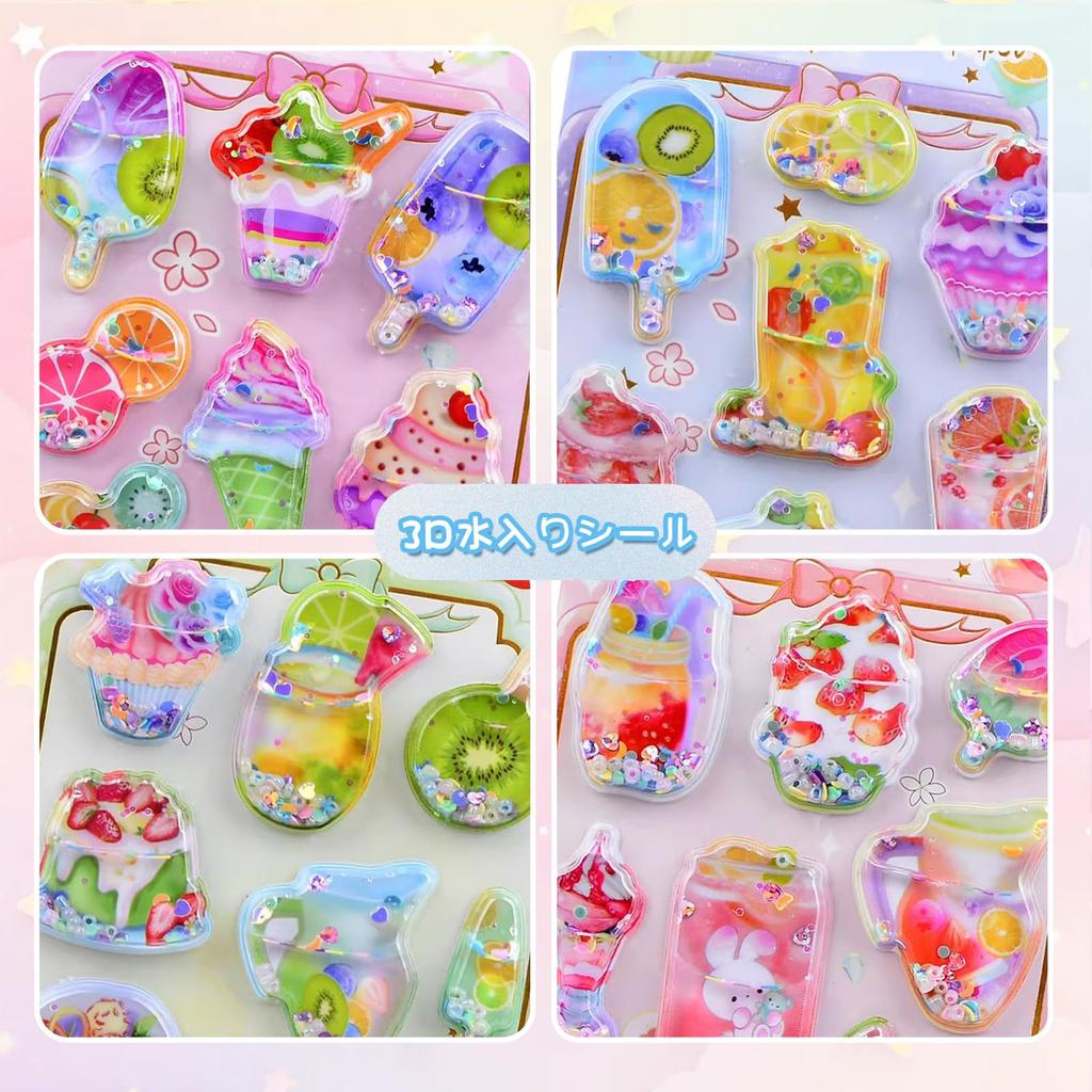 SUOKOMR Pingu Water Stickers with Large Quantity or 4 Perfect for Water Decorative Exquisite Original Home Smartphone Case Craft Gifts of Sequins,