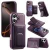 CASENEO For iPhone 17 Detachable Magnetic Phone Case with Card Holder Kickstand TPU PU Leather PC Phone Cover Compatible with MagSafe