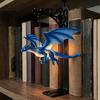 Dragekultur Samlefigur Fantasy Bokhyllelampe, Retro Flygende Lys, Gave til Litteraturfan Kreativ Bokstøttelys for Bibliotekets Lesekrok