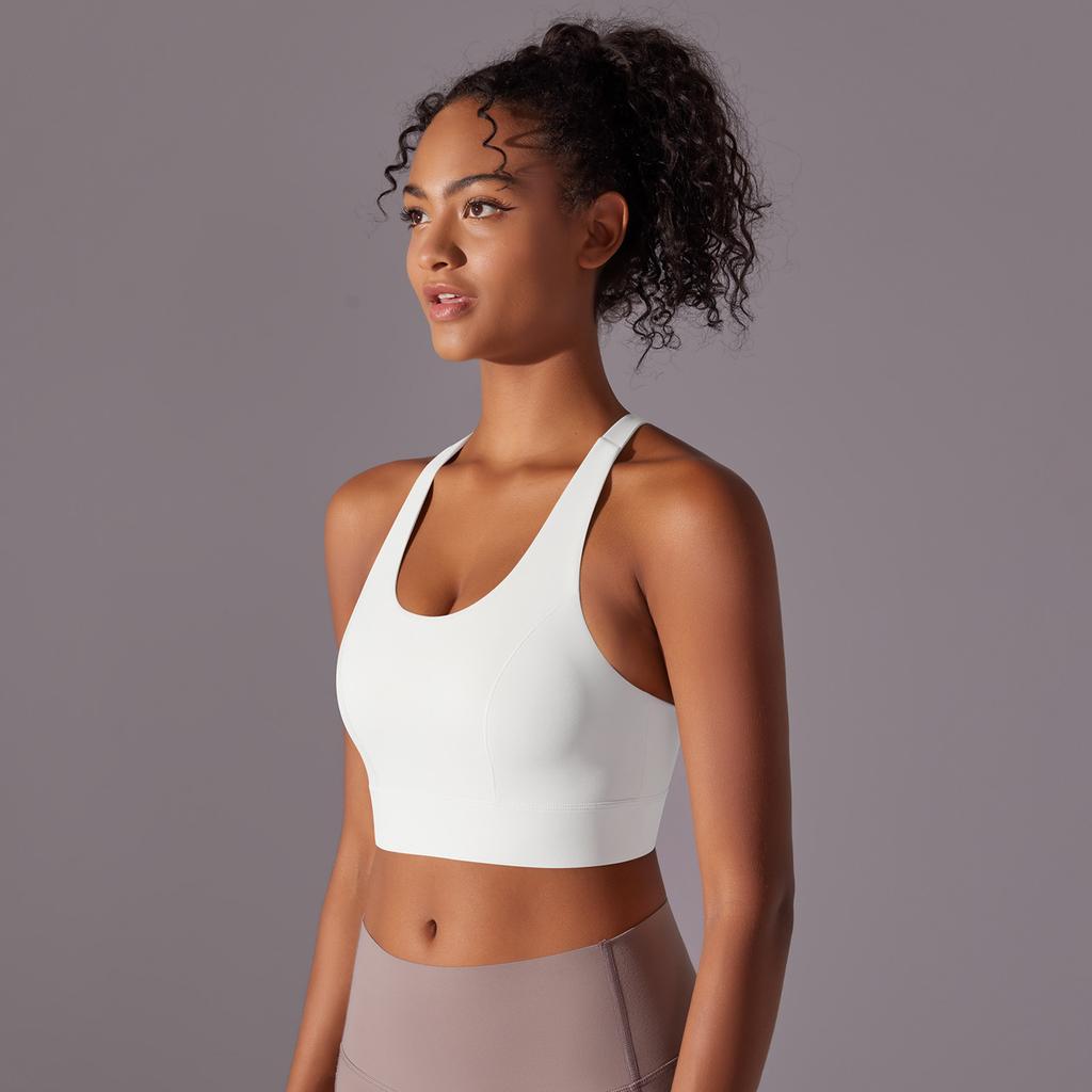 High Strength Sports Bra With Integrated Chest Cushion, Seamless Back Buckle, Yoga Vest, Shock-absorbing And Gathering, Beautiful Back Yoga Bra