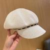 Spring Summer Korean Style Women Octagon Baseball Cap Breathable Mesh Sun Hat Fashion Casual Outdoor