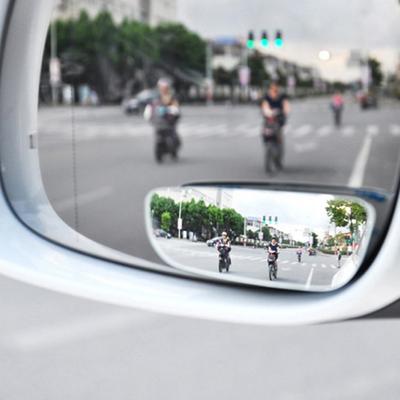 2PCS Car Blind Spot Mirror Adjustable 360 Degree Frameless Rearview Wide Angle Round Convex for Parking Rear View