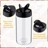 LMETJMA Camping Plastic Spice Jar with Shaker Lids Seasoning Containers 100ML Clear Seasoning Containers Spice Bottles JT516