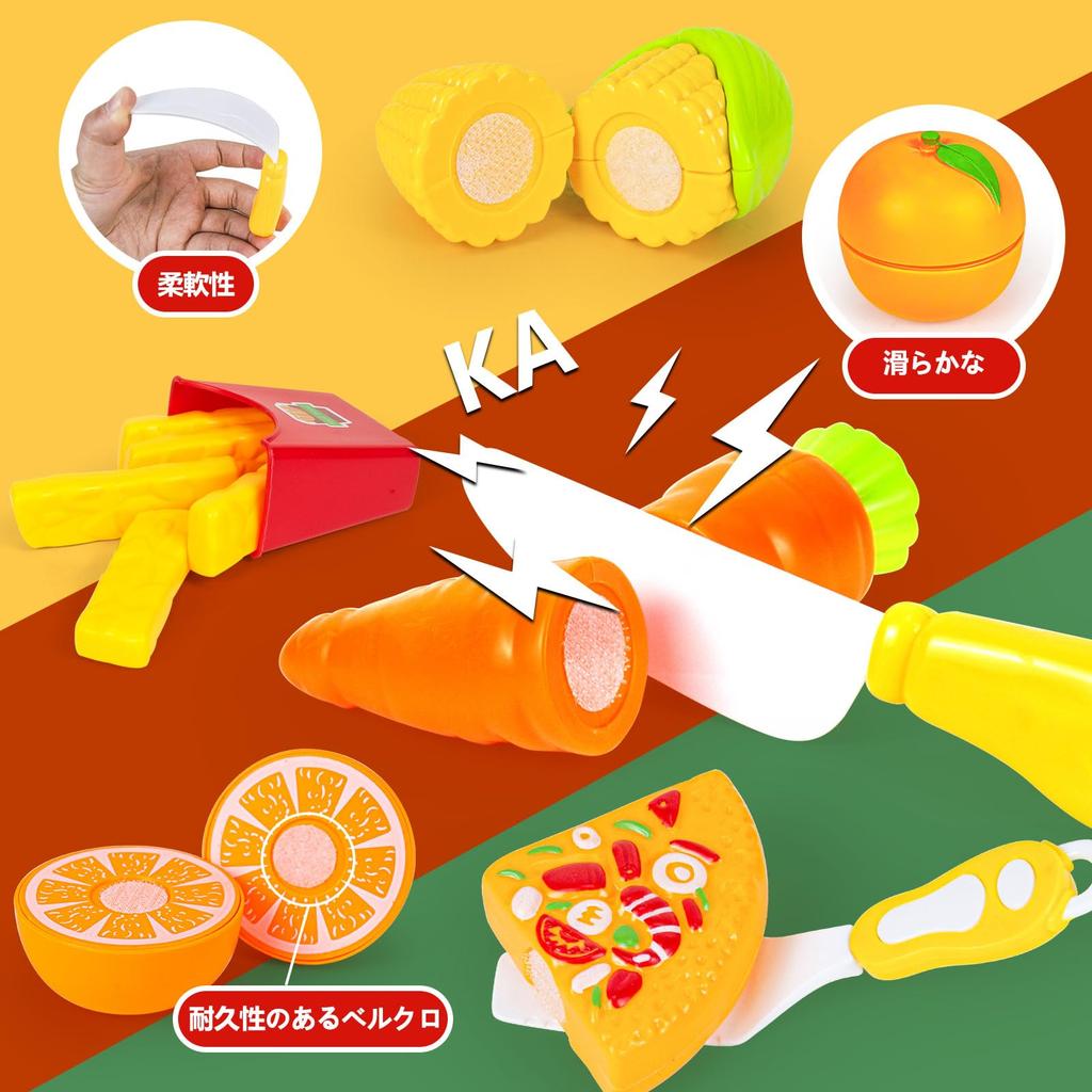 Buz ve Diğer Eğitim Oyuncakları İçeren Kendin Yap Oyun Seti Erkek Çocuklar İçin ve Rol Yapma veya Oyun İçin Mükemmel 30 Parça Çocuklar, Mutfak, Sebzeler, Meyveler,