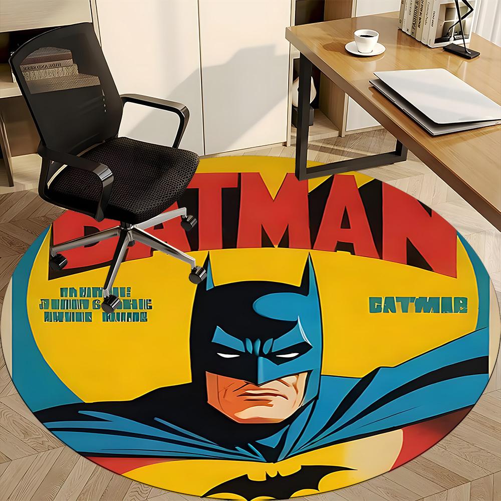 1pc Batman Office Round Area Rug, Under Office Chairs Bedroom Living Room Home Decor, Room Deco, Available in Various Sizes117