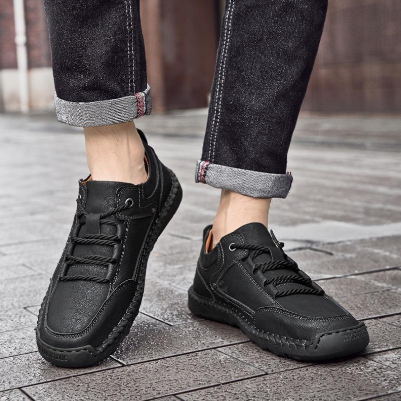 Moccasin Hombre Men Classic Leather Shoes Trend Breathable Casual Flats Shoes Handmade Men Fashion Tooling Shoes Plus Size 38-48
