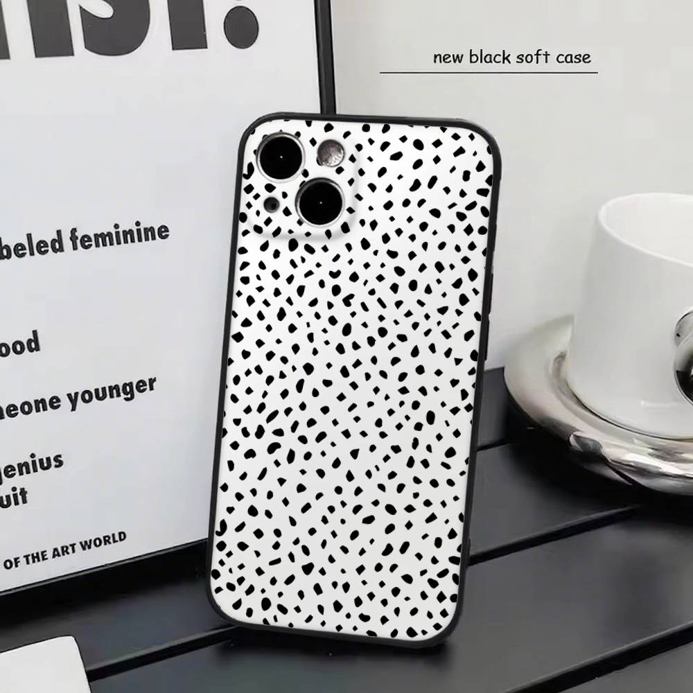 Milk Cow Zebra Strip For iPhone 13,17,11,12,16,14,15,Plus,Pro Max Soft Silicone Black Phone Case