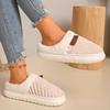Fashion 2025 New Women Slippers Winter Unisex Concise Flat Plush Slippers Home Casual Cotton Shoes Non-slip Warm Fluffy Slides Women