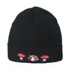 Foreign trade knitted hat women's cross-border winter mushroom embroidered thermal hat casual trend Japan and Korea cute wool hat student