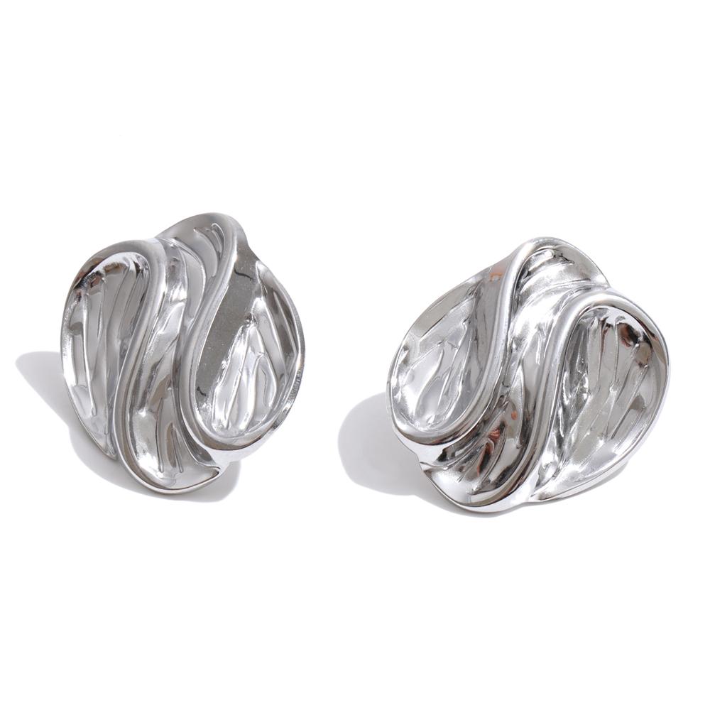 

Yhpup Stainless Steel Metal Geometric 18K Gold Plated Fashion Stud Earrings Waterproof Daily Attractive Women Jewelry Wholesale