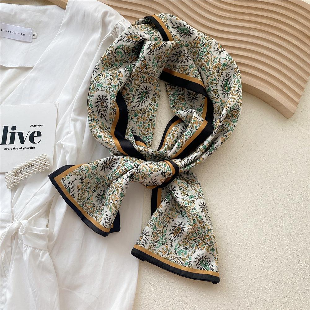 Silk Scarf for Women - Elegant Spring & Autumn Design, Lightweight & Fashionable
