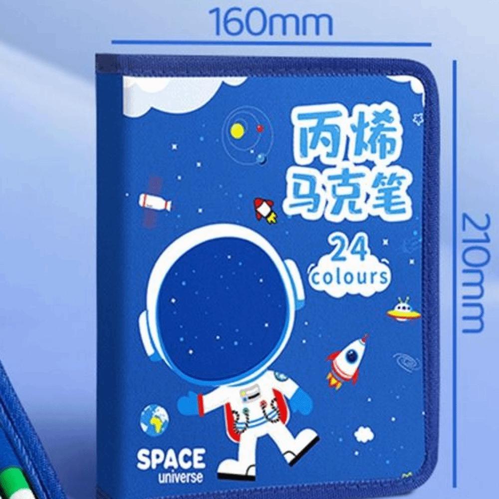 

Large Capacity Marker Pen Organizer Zipper Marker Pen Contaioner For 24/36/48/60Pcs C(for 24pcs)