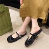 Fashion Flat Shoes Female Rivet Square Toe Slippers Women Summer Pantofle Lady Luxury Slides Low 2025 Soft Girl Designer Rome