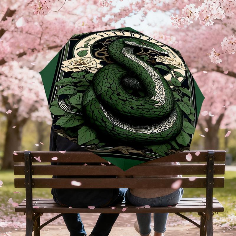 1PC Warner Slytherin Ambition Umbrella-8-Rib Reinforced, Automatic Open, Lightweight & Durable-A26