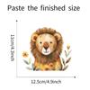 Playful Hand Painted Lion Cub Switch Plate Sticker Removable Self-Adhesive Decal for Kids Room Bedroom Home Decor