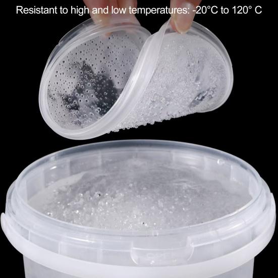 10Pcs Plastic Drink Buckets with Lids And Handles Party Cups for Cocktails Ice Cream Snacks Reusable Food Containers for Summer Beach Bar Beer