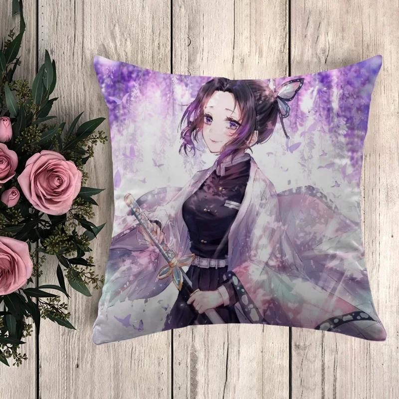 Pillow Demon Slayer Decorative Pillows for Sofa Pillowcase Decor  Cushion Cover X Car Decoration Pillowcases  Fall