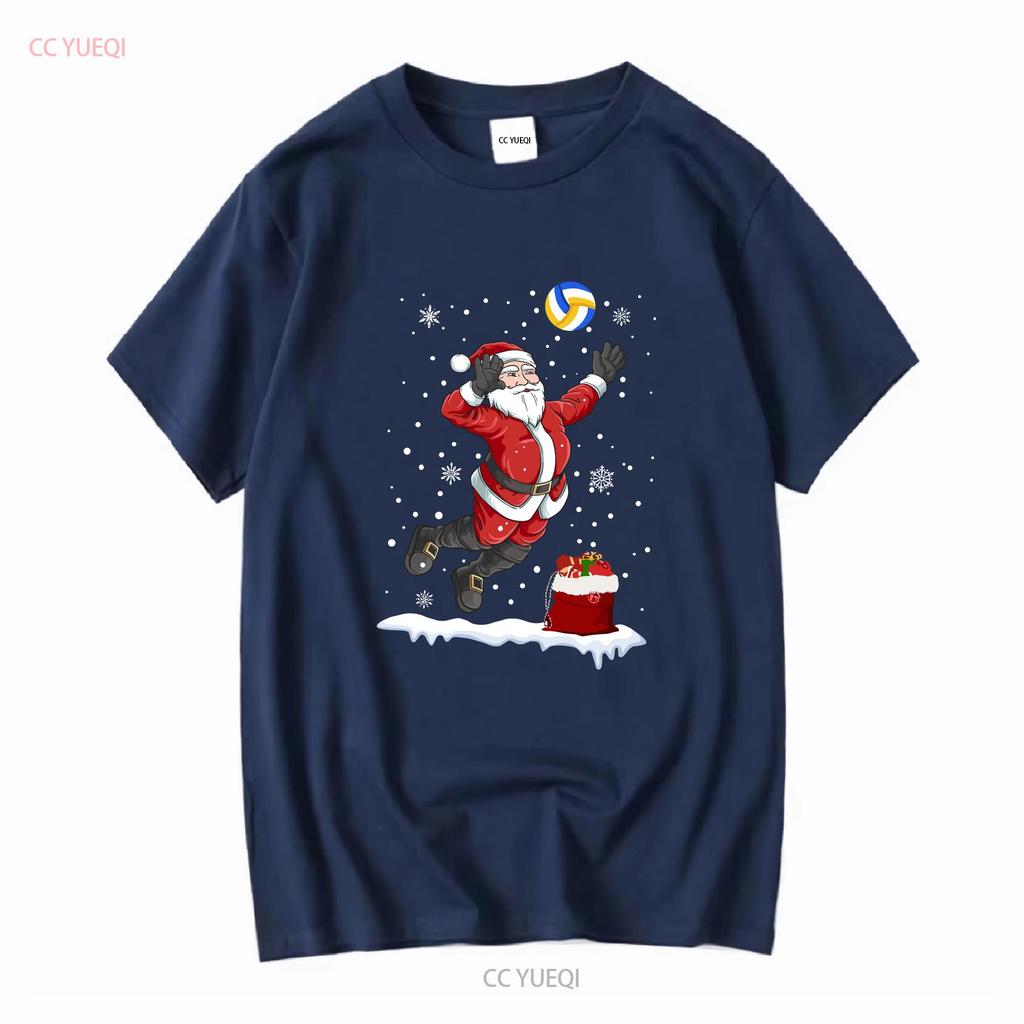 Christmas Santa Claus Volleyball Boys Girls Kids T Shirtns Xmas Shirt vintage Washed Casual Stylish Slightly designer clothes
